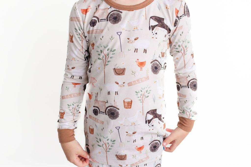 Tractor Ride Long Sleeve Bamboo Pajama Set