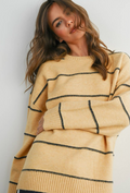 Striped Merigold Drop Shoulder Sweater