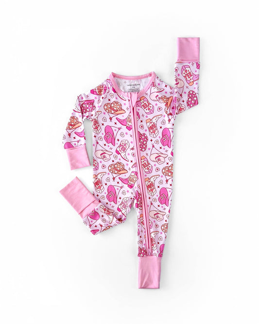 Cowgirl Bamboo Jammies- Zipper